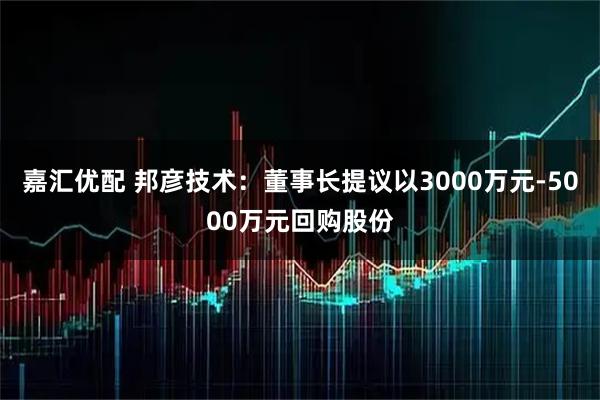 嘉汇优配 邦彦技术：董事长提议以3000万元-5000万元回购股份