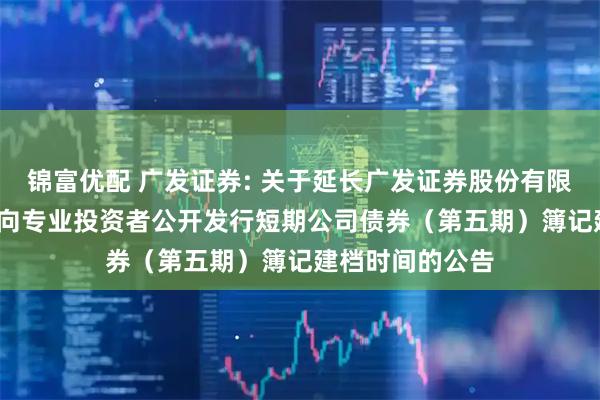 锦富优配 广发证券: 关于延长广发证券股份有限公司2025年面向专业投资者公开发行短期公司债券（第五期）簿记建档时间的公告