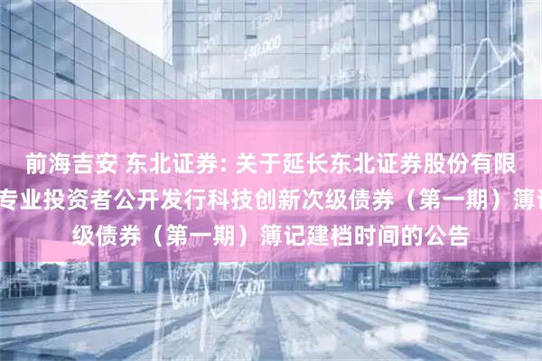 前海吉安 东北证券: 关于延长东北证券股份有限公司2025年面向专业投资者公开发行科技创新次级债券(第一期)簿记建档时间的公告